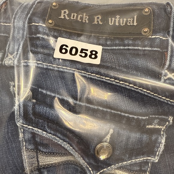 Rock Revival Stephanie Boot Cut jeans womens 26 flap pocket distress - Picture 13 of 13